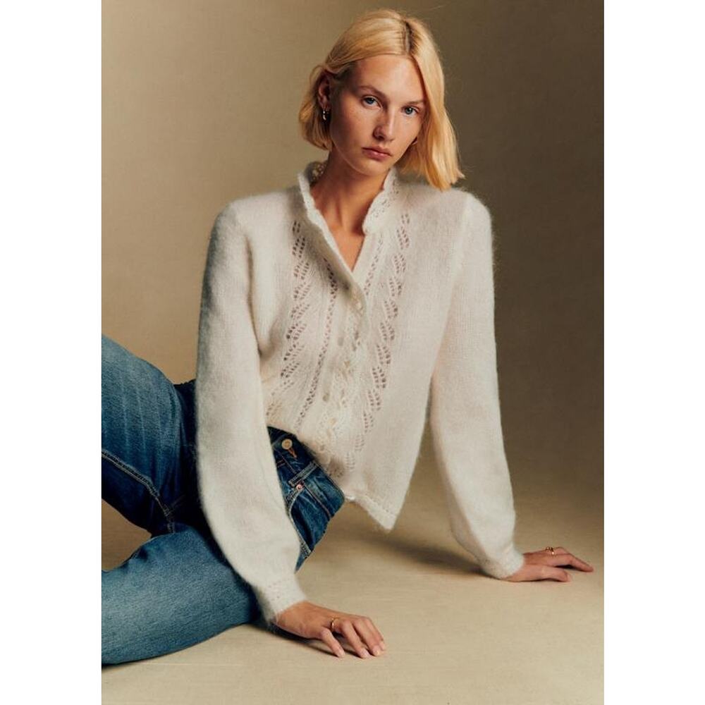 Sezane Angie Cardigan in Ecru - S
